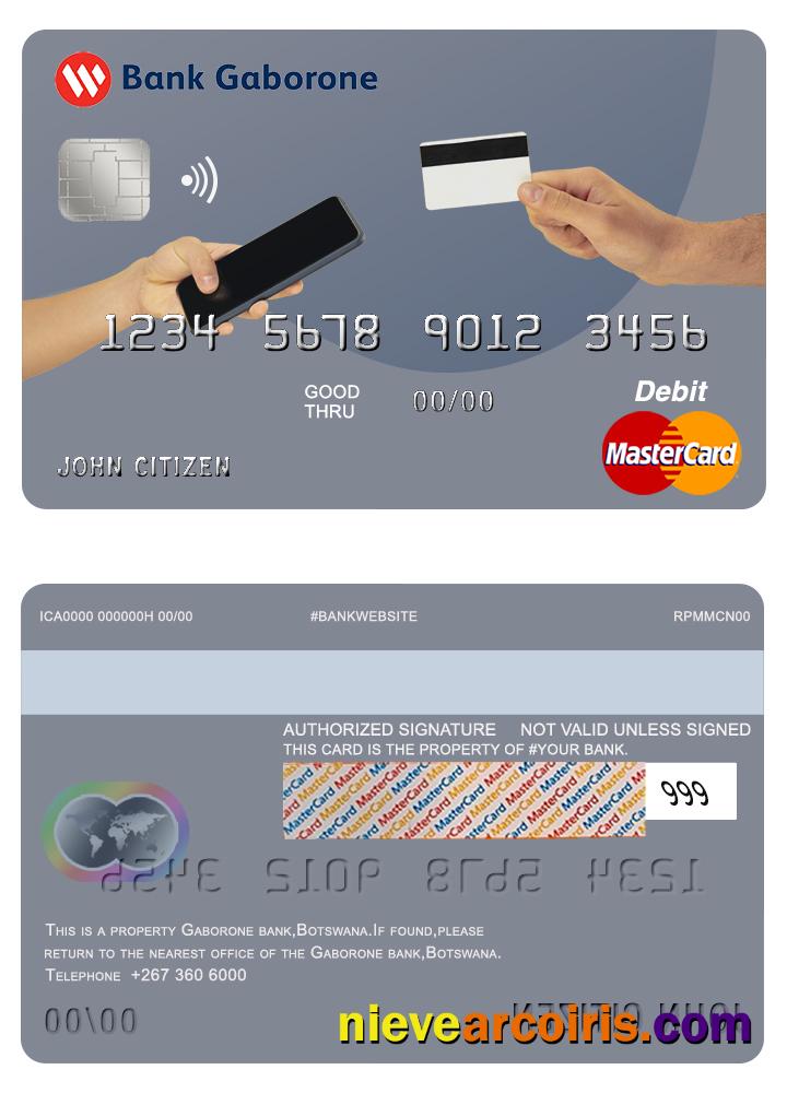 Botswana Bank Gaboronemaster card